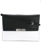 Moschino Two Tone Shoulder Bag, Women's, Black, Leather