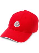 Moncler Logo Patch Cap - Red