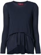 Sies Marjan Draped Longsleeved T-sirt - Blue