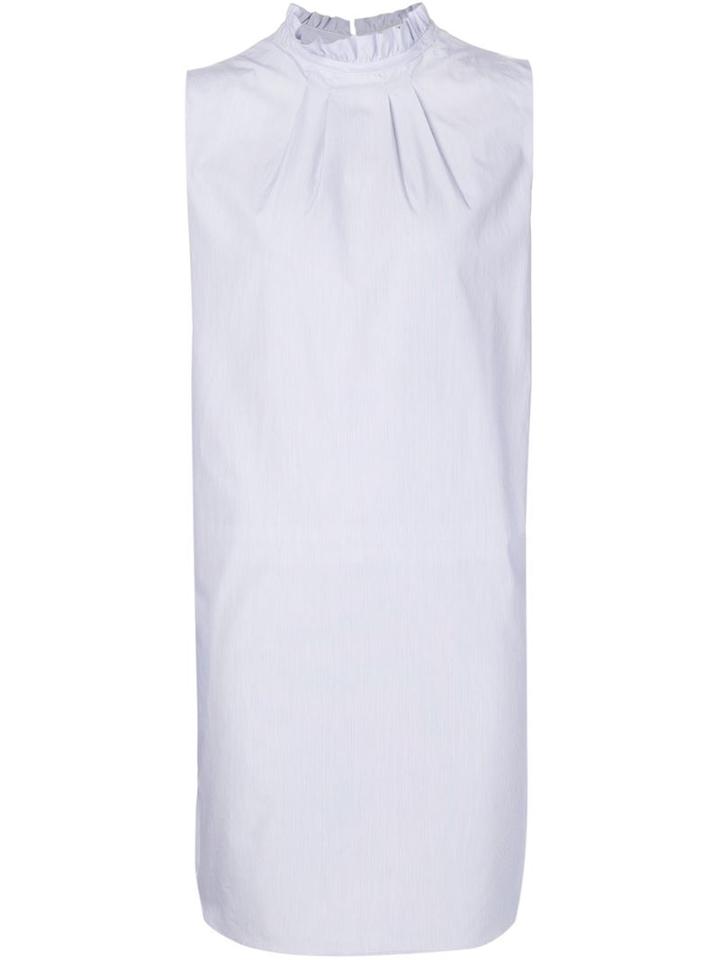 Atlantique Ascoli Frill Collar Dress, Women's, Size: 2, Blue, Cotton