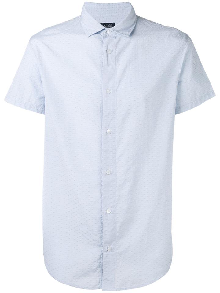 Armani Jeans Classic Short-sleeved Shirt - Blue