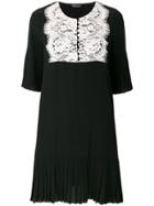 Twin-set Lace Bib Dress - Black