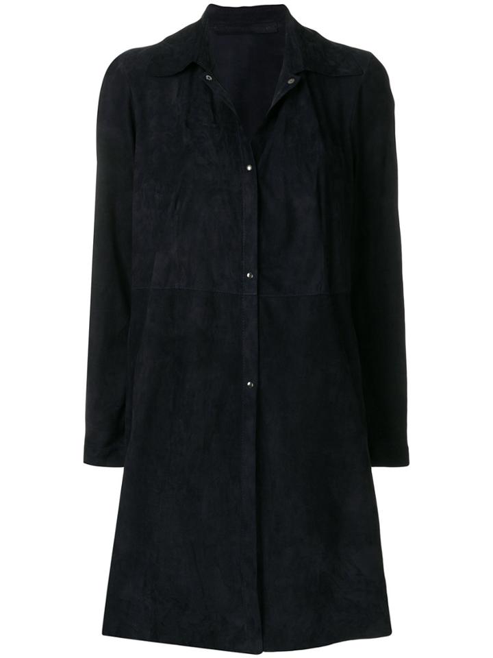 Salvatore Santoro Single Breasted Coat - Blue