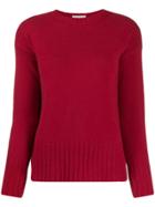 Zanone Fitted Knit Jumper - Red