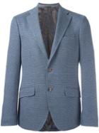 Etro Patterned Blazer, Men's, Size: 54, Blue, Silk/cupro/cotton