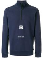 Stone Island Archivio Project Half Zip Logo Sweatshirt - Blue