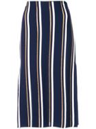 Cédric Charlier Multi-stripe Straight Skirt - Blue