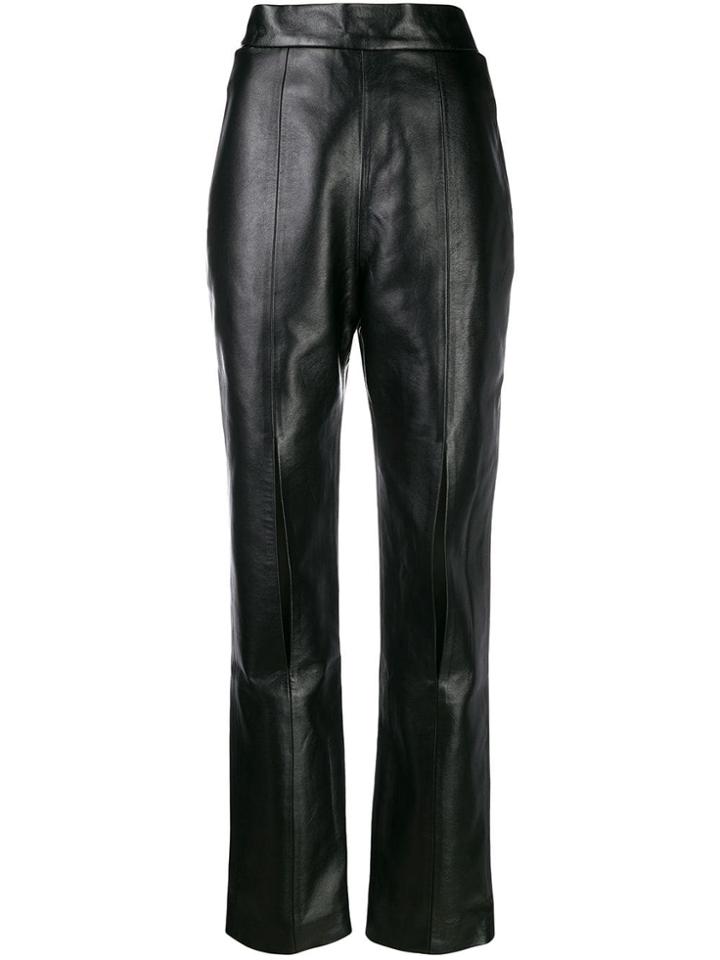 Matériel High Waisted Slit Trousers - Black