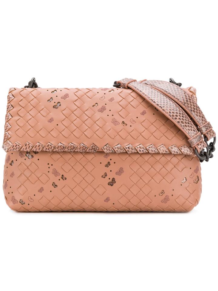 Bottega Veneta Woven Butterfly Shoulder Bag - Nude & Neutrals