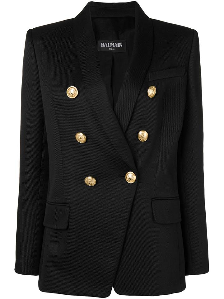 Balmain Navy-inspired Blazer - Black