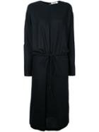 Jil Sander - Drawstring Dress - Women - Cotton - 32, Black, Cotton