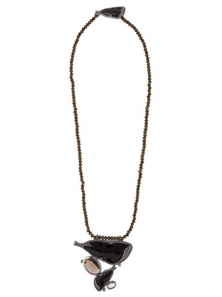 Camila Klein Embellished Pendant Necklace - Metallic