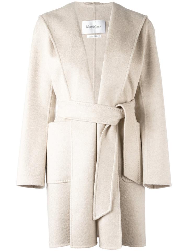 Max Mara - Belted Coat - Women - Cashmere/wool - 38, Nude/neutrals, Cashmere/wool
