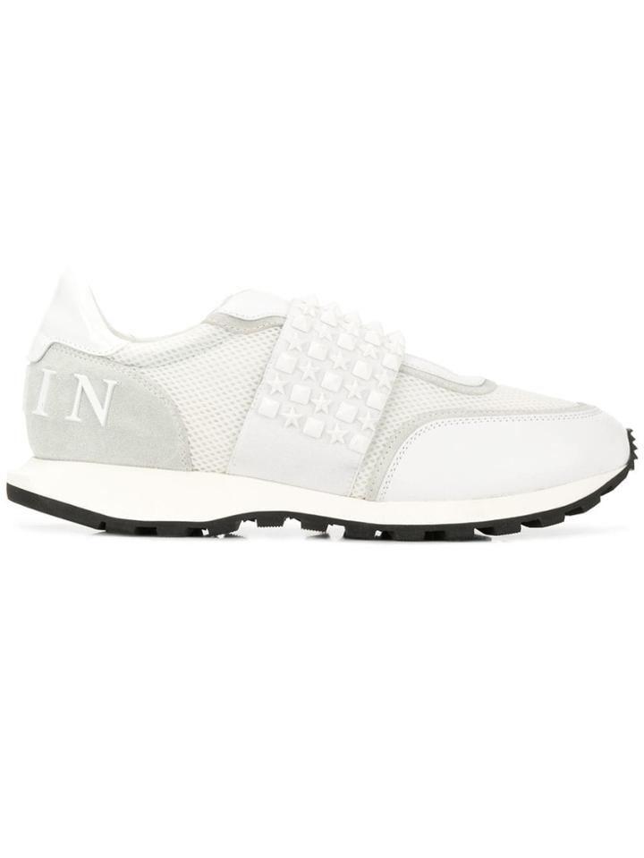 Philipp Plein Star Studded Sneakers - White