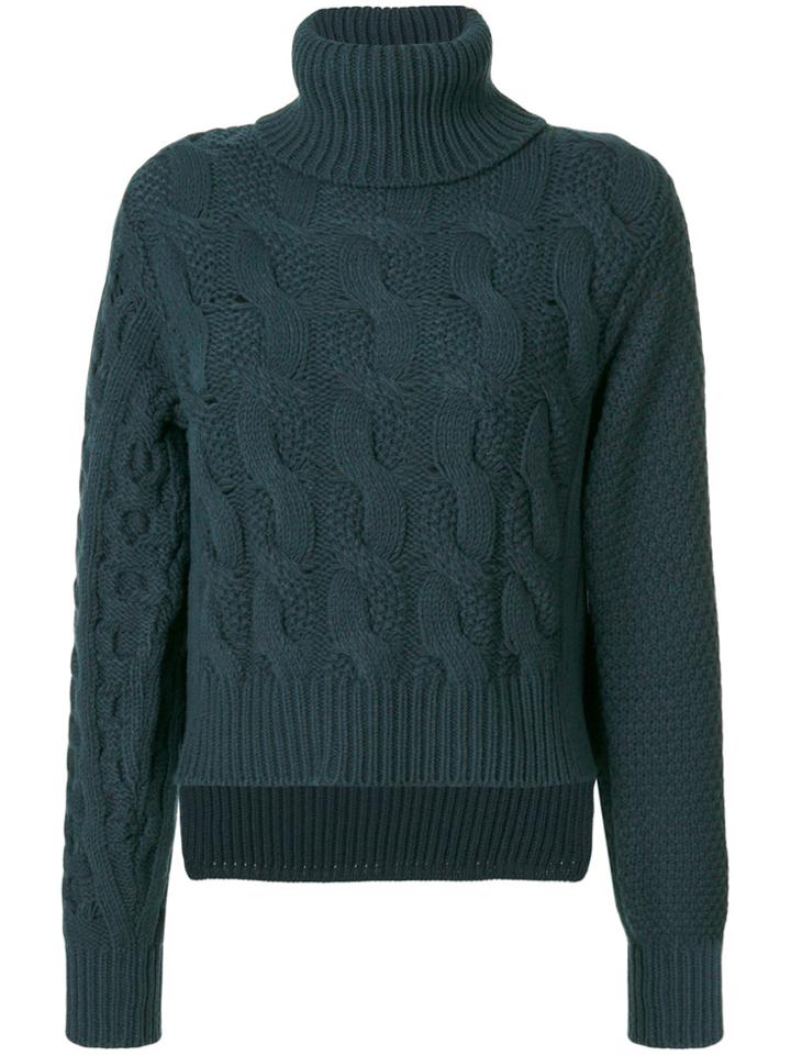 Mm6 Maison Margiela Cable Knit Jumper - Green