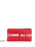 Comme Des Garçons Wallet Huge Logo Wallet - Red