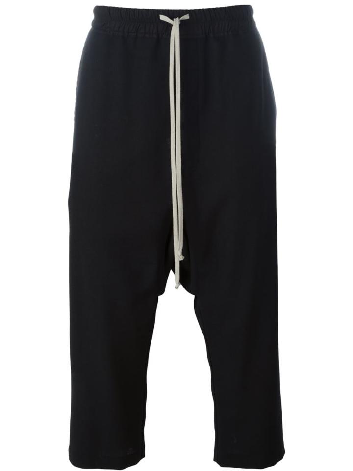 Rick Owens Cropped Drop-crotch Trousers