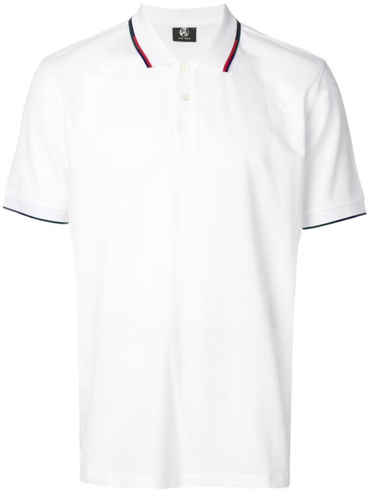 Ps By Paul Smith Coloured Trim Polo Shirt - White