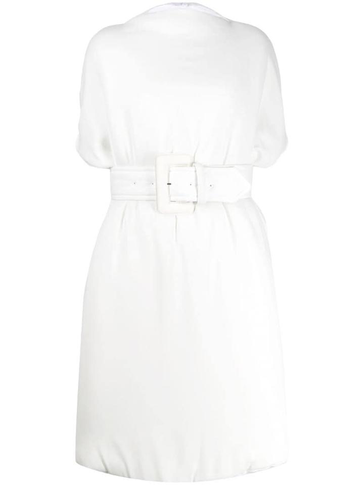 Mm6 Maison Margiela Padded Midi Dress - White