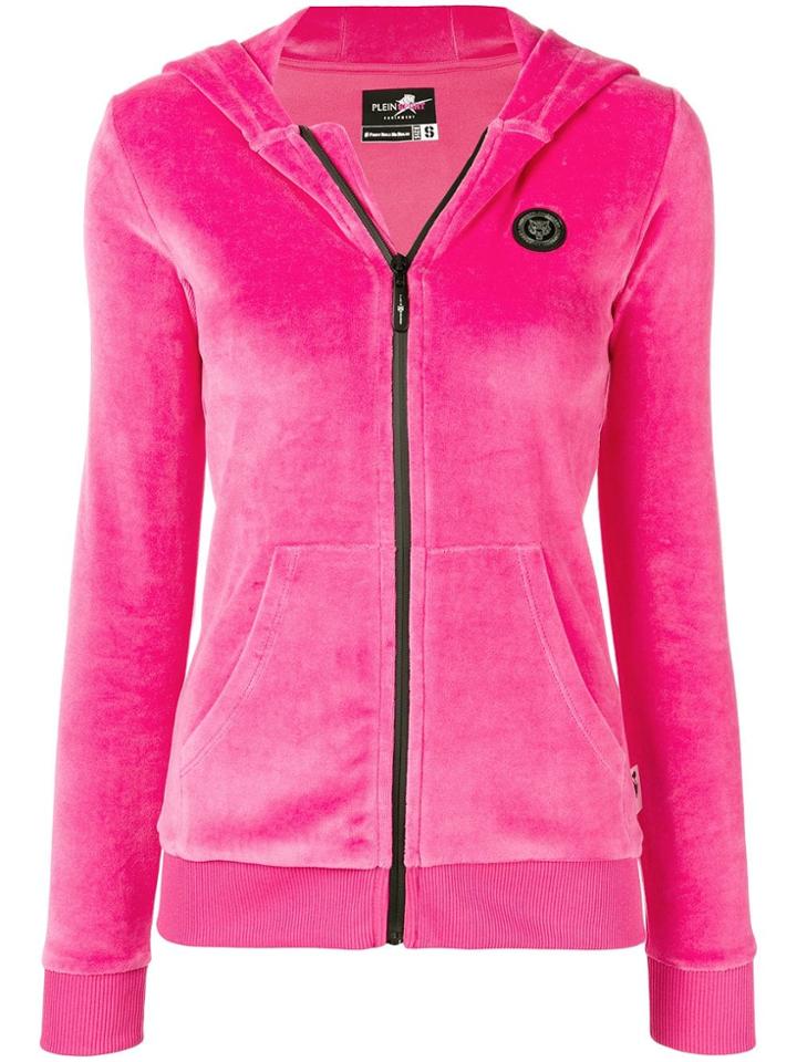 Plein Sport Zipped Up Hoodie - Pink