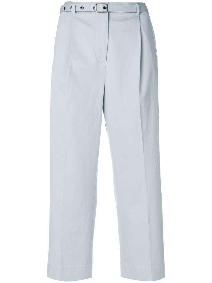 Bottega Veneta Cropped Flared Trousers - Blue