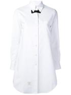 Thom Browne Trompe L'oeil Tie Piqué Shirtdress - White