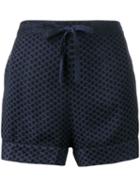 Cecilie Copenhagen - Keffiyeh Print Short Shorts - Women - Viscose - 1, Blue, Viscose