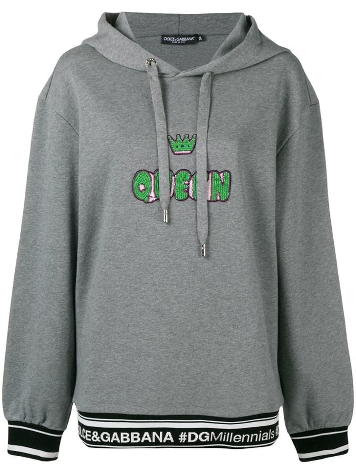 Dolce & Gabbana Queen Hoodie - Grey