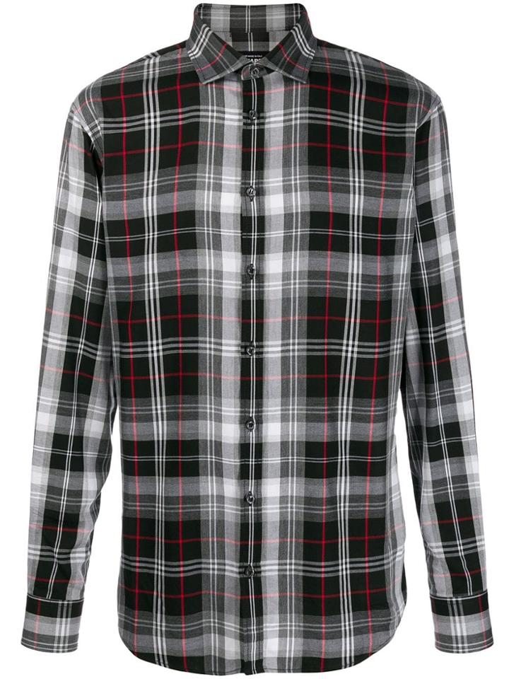 Dsquared2 Checked Print Shirt - Black