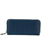 Il Bisonte Zip Around Continental Wallet - Blue