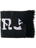 Off-white Intarsia-knit Scarf - Multicolour