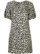 Milly Leopard Print Dress - Black