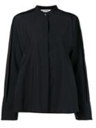 Jil Sander Oversized Mandarin Collar Shirt - Black