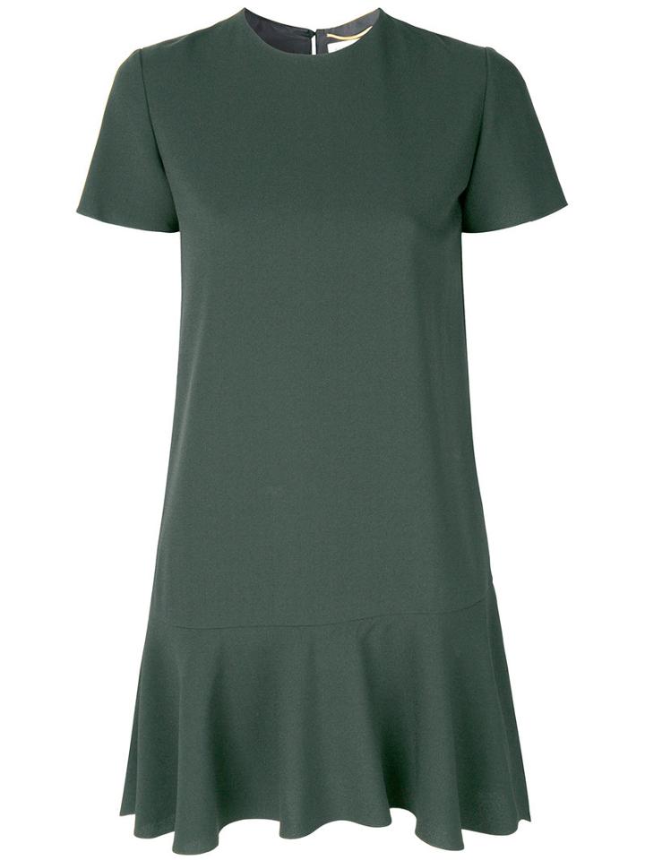 Saint Laurent - Short Sleeve Mini Dress - Women - Silk/acetate/viscose - 34, Black, Silk/acetate/viscose
