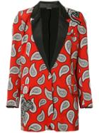 Dodo Bar Or Paisley Print Blazer - Red