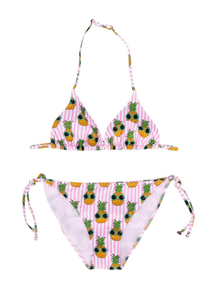 Mc2 Saint Barth Kids Teen Printed Bikini - Pink & Purple