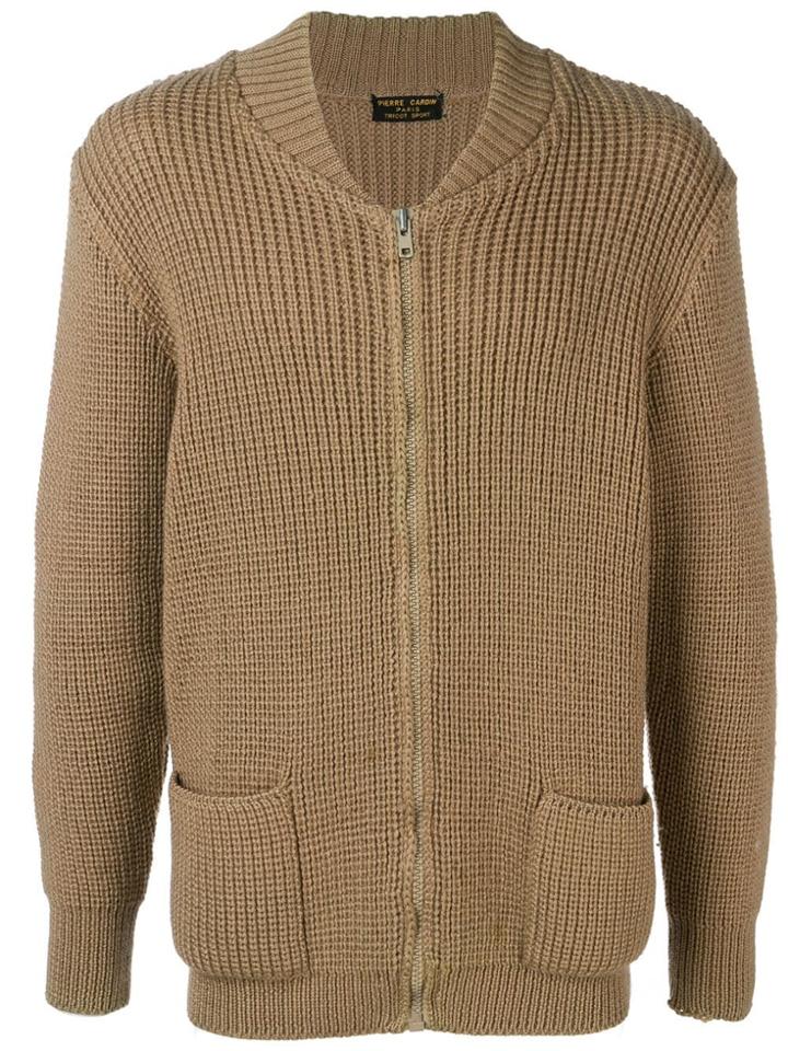 Pierre Cardin Pre-owned 1970's Chunky Knit Cardigan - Brown