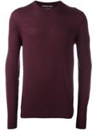 Michael Kors Crew Neck Pullover, Men's, Size: Xxl, Pink/purple, Merino