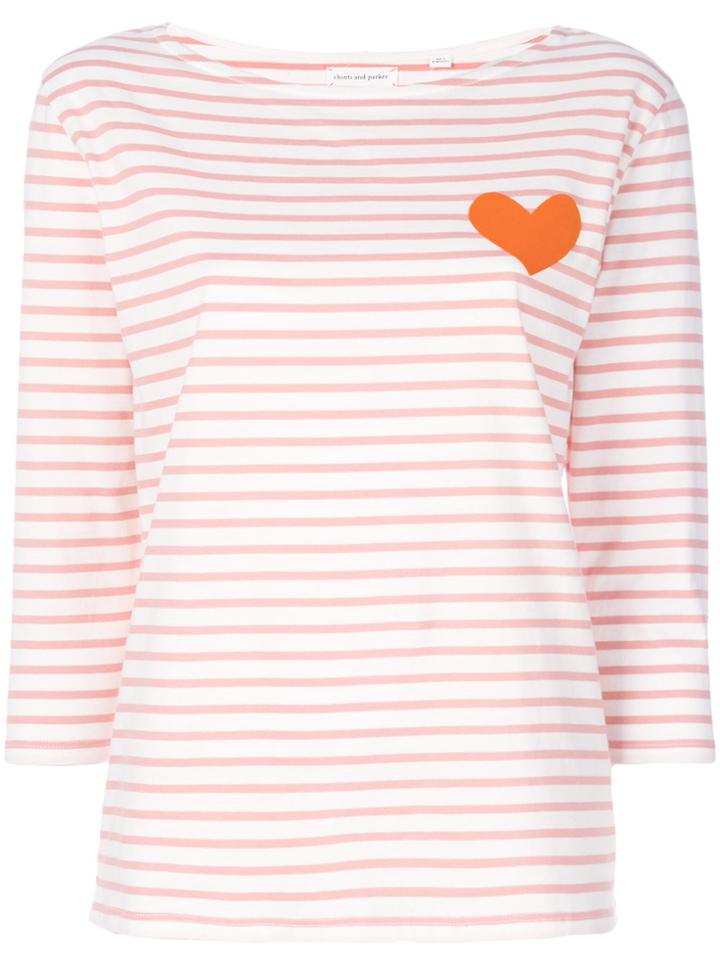 Chinti & Parker Heart Top - Pink & Purple