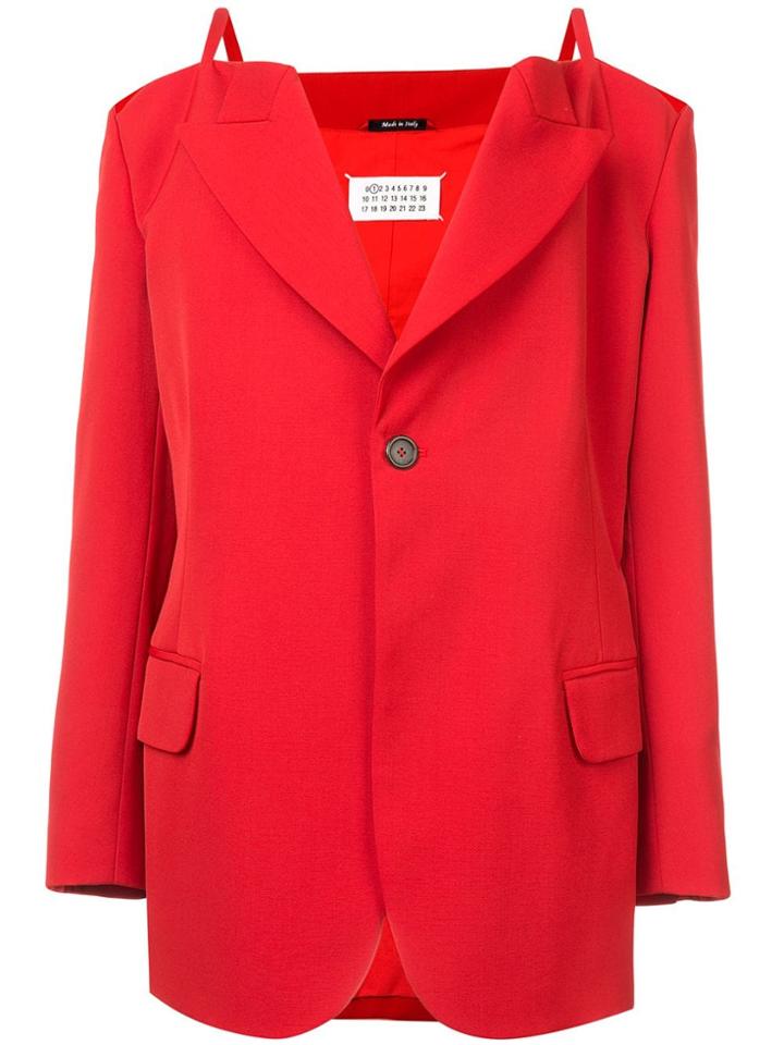 Maison Margiela Shoulder Strap Blazer - Red