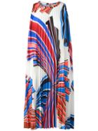 Emilio Pucci Printed Pleated Dress, Women's, Size: 42, Polyester/viscose