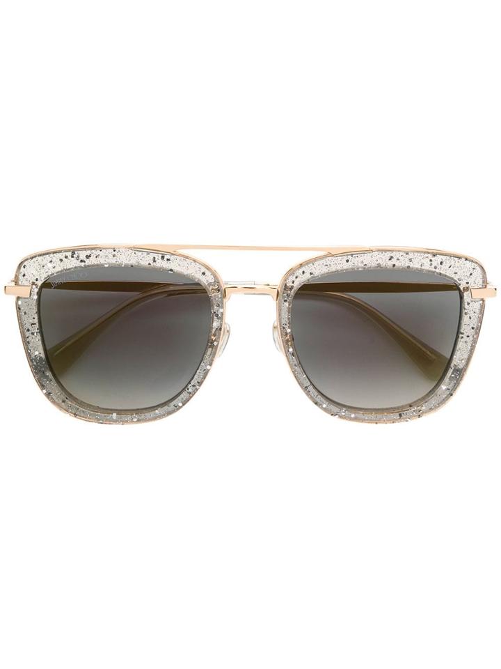 Jimmy Choo Eyewear Glossy Sunglasses - Gold
