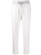 Peserico Relaxed-fit Cropped Trousers - White
