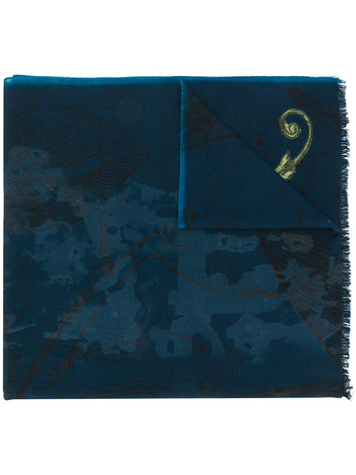 Etro Tie-dye Print Scarf - Blue