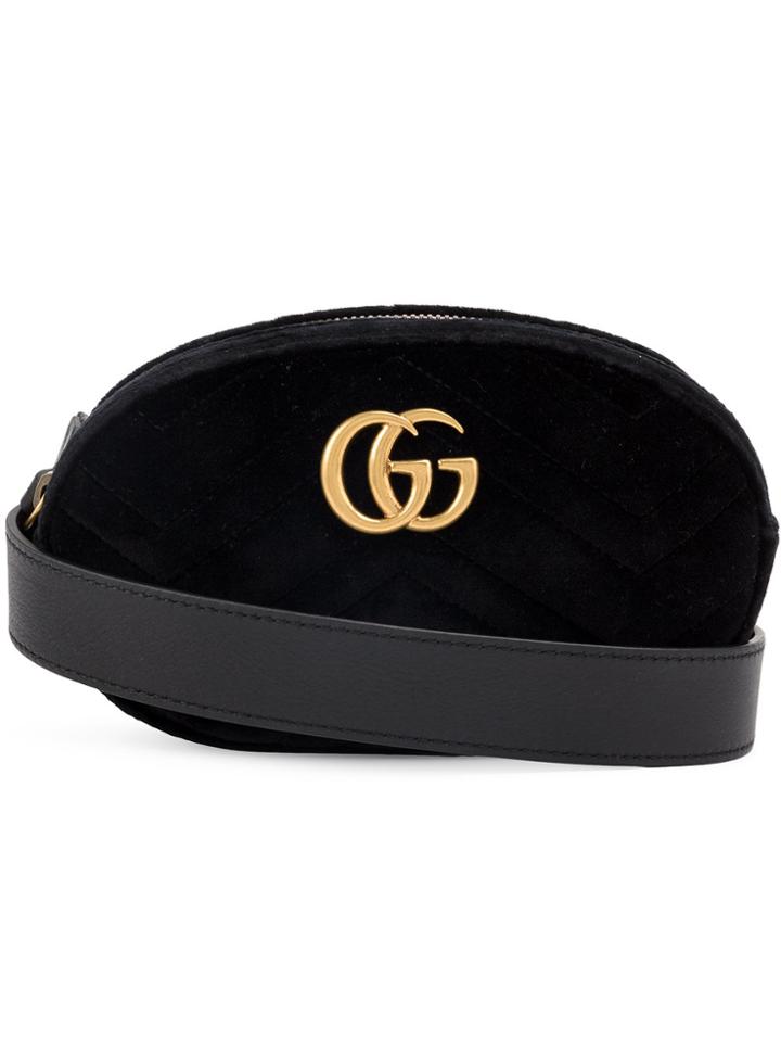 Gucci Black Marmont Velvet Belt Bag