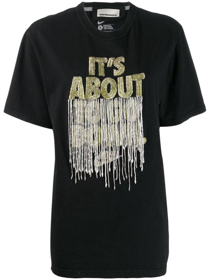 Night Market Embellished Logo T-shirt - Black