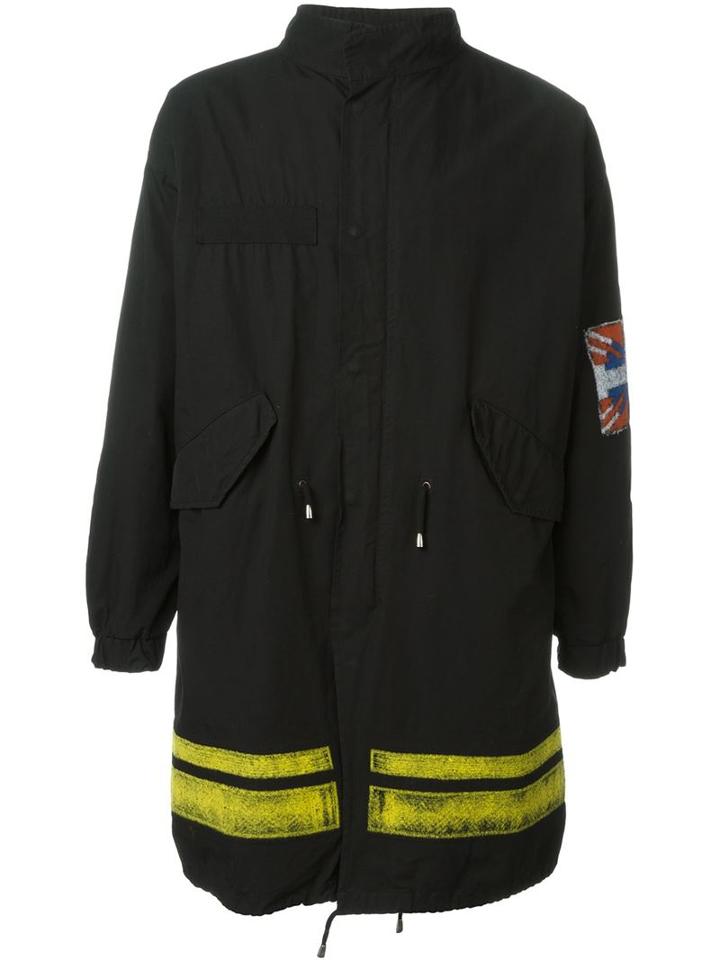 Amen Yellow Strip Print Coat
