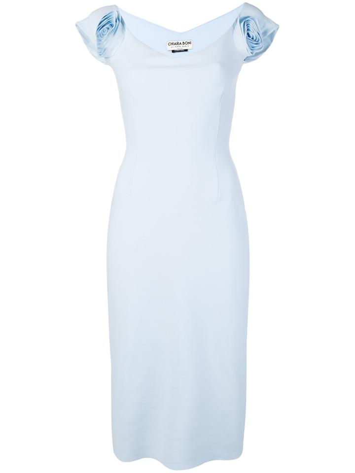 Chiara Boni La Petite Robe Roses Motif Dress - Blue