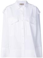 Maison Flaneur Oversized Military Shirt - White