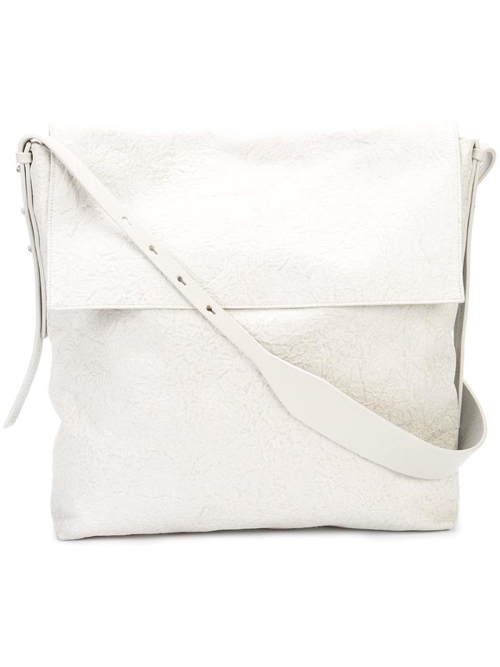 Rick Owens Foldover Tote Bag, Women's, Grey, Goat Suede